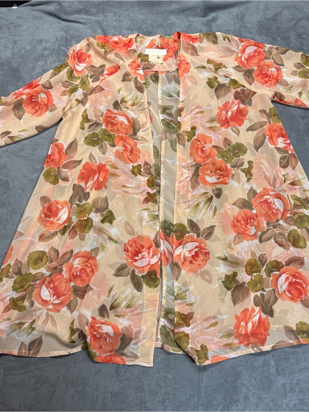 ESCADA by Margarita Ley - 1990s, 100% Silk Made in Switzerland Floral Kaftan